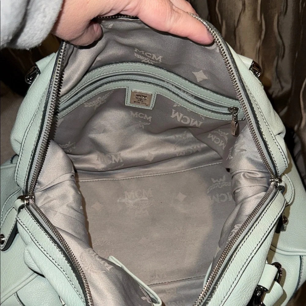 MCM Mint Green Satchel Bag